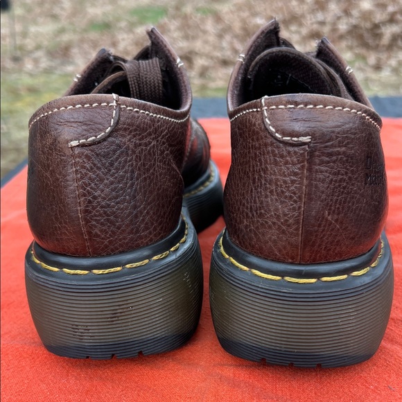 Dr. Martens Brown Leather Women's Oxfords - Picture 4 of 11